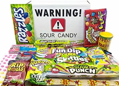 RETRO CANDY YUM Super Sour Candy Variety Pack - Assorted Sour Candy Box - Sour Candy Box for Gift, Celebration