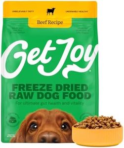Get Joy Freeze Dried Raw Beef Dog Food, High Protein Grain Free Meal, Topper & Treat, Gut Health Support with Probiotics, Small to Large Breed, 32oz Bag