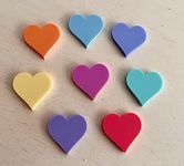 8 Pcs Pastel Acrylic Love Heart Fridge Magnets | gift for loved one | valentines day gift | girlfriend gift