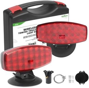Agrieyes Wireless Trailer Lights with Adjustable Bracket, Battery Magnetic Tow Lights with Strobe for Towing Trucks, Wrecker, RV, Camper, Boats
