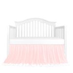 Blush Coral Pink Ruffle Crib Skirt Baby Girl Boys Nursery Bedding Dust Ruffle Skirt Sheet (Crib Skirt)