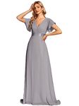 Ever Pretty Women's Summer Wedding Party Dresses Evening, Grey 1, 18 UK