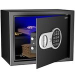 Lifelong LLHSL08 22Litres Home Safe Electronic Locker with LED Light | Digital Security Safe for Home & Office - 0.8 Cubic Feet (Black)