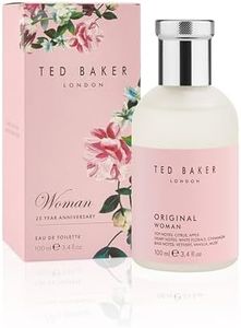 Ted Baker Woman Pink EDT, floral green feminine fragrance, opening notes are fresh peach, bergamont and tangerine with warm musk, vanilla and vetiver base notes, 100ml