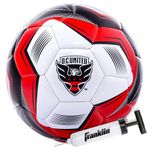 Franklin Sports DC United Soccer Ball, Official Size 5, Soft Abrasion Resistant Cover, Foam Cushioning, Air Pump Included