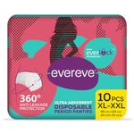 Evereve Ultra Absorbent Disposable Period Panties, Xl-Xxl, 10's Pack, 0% Leaks, Sanitary Protection For Women & Girls, Maternity Delivery Pads, 360? Protection, Postpartum & Overnight Use, Heavy Flow