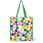 Kate Spade New York Reusable Shopping Bag, Grocery Tote with Shoulder Straps, Large Collapsible Tote, Mini Golf, L, Market Tote