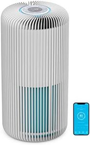 Pure Enrichment® PureZone™ Turbo Smart Air Purifier for Large Rooms (1050 sq. ft. in 30 min.) - Energy Star Rated, 5 Stage Filtration, Smartphone Compatible, Traps Germs, Smoke, & Dust (White)