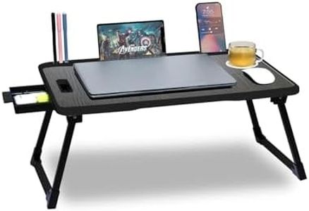 FELI Engineered Wood Office Table For Home/Writing Desk For Office/Folding Table For School/Folding Study Table/Work From Home Multipurpose Table (Black Cotted) 23 *16 * 17 inch