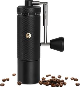 TIMEMORE Manual Coffee Grinder – All-Metal, Folding Handle, Black