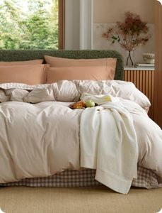Bedsure Duvet Cover King Size - 100% Washed Cotton, Linen-Like Minimalist Bedding - PureWoven Plain Soft Comforter Cover for All Seasons, 1 Duvet Cover Only (Oatmeal, 104" x 90")