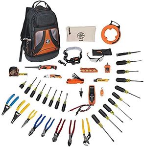 Klein Tools Set with Utility Knife, Adjustable Wrenches, Screwdrivers, Pliers, and More, 41 Piece 80141