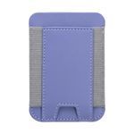Captese Faux Leather Unisex Magsafe Wallet Pouch, Magnetic Credit/Debit Card Holder with 6 Card Capacity for iPhone 15/14 / 13/12 Series (Deep Purple)