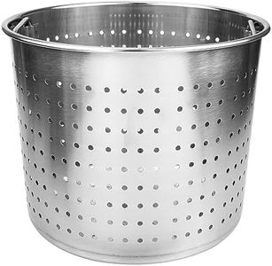 DOITOOL Crawfish Leaky Pot Crawfish Seafood Pot Seafood Boil Pot Stainless Steel Crawfish Pot Crawfish Crab Steamer Pot Strainer Basket Stock Pot Insert for Outdoor Cooking Accessories Silver