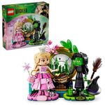 LEGO Wicked Elphaba & Glinda Figures, Kids Witch Toys for Ages 10 and Up, Building Playset, Includes Glinda The Good Witch and Broom, Halloween Toy Gift for Girls, Boys, and Fans of The Movie, 75682