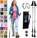 York Nordic Motivator Walking Poles for Balance and Rehab - Patented Stability Grips - Lightweight, Adjustable, and Collapsible - 2 Pieces Adjustable w/flip Locks - Heights 4'6" up to 6'2" - 230 lbs