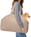Tranquitas Dog Purse Carrier for Small Dogs - Dog Carrier Purse with Secure Harness Clip, Dog Tote Bag for Small Dogs and Puppies - Brown
