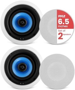 Pyle Home PIC6E 250 Watt 6.5-Inch Two-Way in-Ceiling Speaker System with Adjustable Treble Control (Pair)