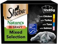 SHEBA Natures Collection Cat Pouches Mixed Selection in Gravy 4x12x85g pack