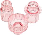 3 Pcs Taper Glass Candle Holder - T