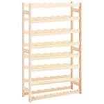 vidaXL Solid Pine Wood Wine Rack - 