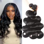 Brazilian Body Wave Human Hair Bundles (12 14 16 Inchs) 8A Grade 100% Unprocessed Virgin Human Hair Extensions for Women Brazilian Virgin Hair Weave Bundles Human Hair Natural color