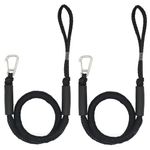 Boat Bungee Dock Lines Bungee Boat Rope Stretchable Mooring Line with Clip Perfect for Jet Ski, SeaDoo, Yamaha WaveRunner, Kayak, Pontoon(4ft -5.5ft)-2 Pack Black