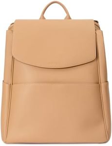 MIA + SOPHIA Leather Diaper Bag Backpack with Changing Pad, Stroller Straps, Bottle Holder (Brown Olivia)