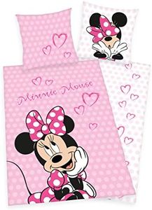 Disney Minnie Mouse Bed Linen 80 x 80 cm + 135 x 200 cm 100% Cotton with Zip