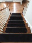 emmahome Carpet Stair Treads NON-SLIP MACHINE WASHABLE Mats/Rugs, 22x67cm, 11mm Thickness (Black, 13)