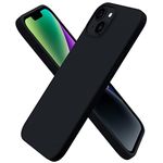 ORNARTO Compatible with iPhone 14 Case 6.1", Slim Liquid Silicone 3 Layers Full Covered Soft Gel Rubber Case Cover 6.1 inch-Midnight