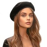 Jeicy Beret Hats for Women, Black B