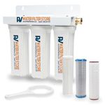 RV Water Filter Store VH_2301 South of The Border 3 Stage Water Filtration System - Includes Virus Hero, F1PB 0.5 Micron Carbon Block, PR1 1 Micron Sediment Filter - High Flow, Standard Bracket