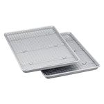 Amazon Basics Nonstick Baking Sheet & Cooling Rack Set, Half Sheet Size- 2 Pack