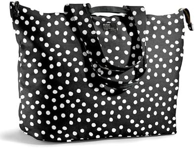 Fit & Fresh XL Beach Tote Bag for Women – Extra Large Travel Tote with Zipper & Pockets, Oversized Canvas Pool Bag, Weekender Carry-On for Beach, Travel & Family Essentials