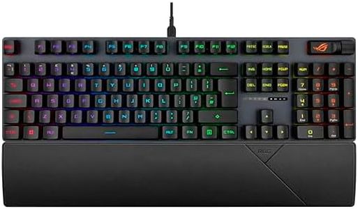 ASUS ROG Strix Scope II RX Teclado para juegos, IP57, espuma amortiguadora, interruptores ópticos ROG RX rojos prelubricados, teclas PBT, controles multifunción, teclas de acceso rápido de la función