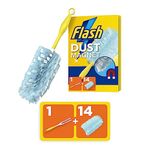 Flash Duster Dust Magnet Starter Kit, Dusters, 1 Handle + 14 Refills, Effective on 100% of Dust, Dust Magnet Refill
