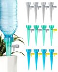 Turbid Set of 12 Automatic Plant Water Dropper Self Watering Device for Plants Self Watering Spikes Irrigation System with Adjustable Control Valve Switch Design