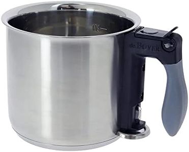 de Buyer Double Boiler Bain-Marie - 1.6 qt - Ideal for Cooking, Warming & Defrosting Delicate Foods, Including Custards & Sauces - Easy to Use