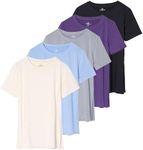 5 Pack Womens Plus Size Tops Workout Short Sleeve T Shirts Tshirts Gym Ladies Athletic Plus Size Tees Exercise Loose Active Top Dry Fit