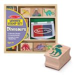 Melissa & Doug Dinosaur Stamp Set with Colouring Pencils for Children | Arts and Crafts for Kids Age 4+ | Wooden Stamps for Kids | Dinosaur Toys for Boys Gifts | Kids Art Set Gift for 4 Year Old Boy