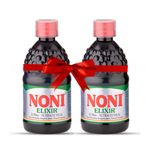 Noni Elixir D Plus Diabetes Care Noni Fruit Extract (500 ML) | Made with Organic & Natural Original Noni Fruit Extract | Rich in Antioxidants & Natural Detoxifier | Nutraceutical Noni Gold (Pack of 2)