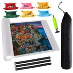 Koeuoi Jigsaw Puzzle Mat Roll Up 3000 2000 1500 1000 Pieces Felt Puzzle Pad Storage Folder Sorting Trays Saver Adults Portable Tapis Casse-Tête Morceaux Glue Sheets Sorter Game Mat Board Table Gift