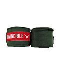 Invincible Mexican Style Semi-Stretch Hand Wraps (Olive, 4.5 Meter)