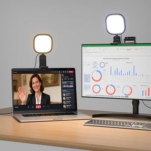 Upgraded 5" Video Conference Ring Light – Eye-Caring Diffused Light with Screen-Safe Clip & Stand, 84 Soft LED, 50 Modes, CRI 97.8+, USB-Powered for Desk, Laptop & Monitor, Ideal for Zoom & Streaming