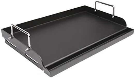 Uniflasy Nonstick Coating Cooking Griddle for Gas Grill, 25"x16” Griddle Plate Insert for Gas Stove, Charcoal/Electric Grill Gas Grill Large Flat Griddle Top Plate for Camping & Tailgating Grilling