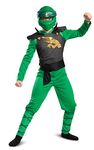 Disguise Unisex Kid's Green Lloyd Ninjago Costume, Medium