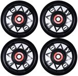 Rollerex YOLO Longboard Wheels (70 mm) (76A) (4-Pack with Bearings, Spacers and Washers)