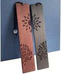 2 Pcs Wood Bookmark, Unique Bookmarks Gift for Men Women, Book Marks Accessories (Sun and Tree)