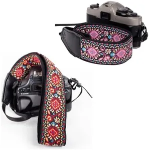 Art Tribute Red & Pink Woven Vintage Camera Straps Bundle Package- Great GIft for Man and Women Photographers